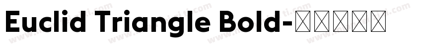 Euclid Triangle Bold字体转换